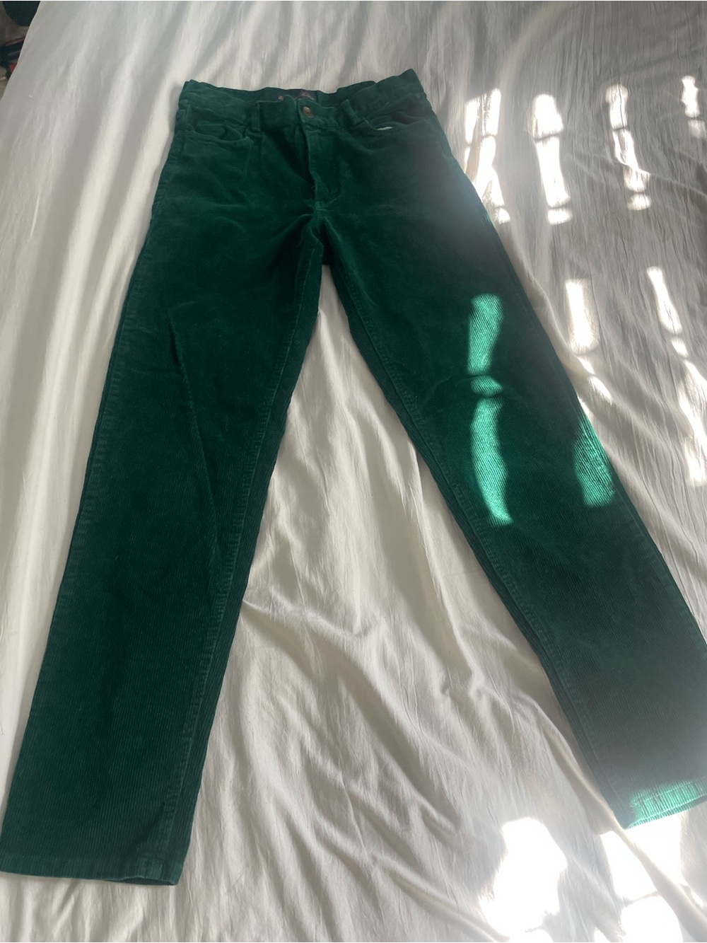 Brooks Brothers Boys Straight-Leg Corduroy Jeans in Forest Green